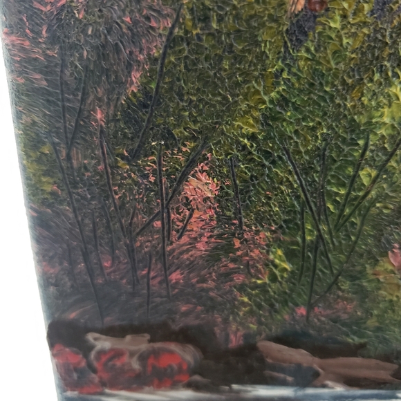 Original Handmade Oil Large Scenic Moutain Range Painting by CEO - Picture 7 of 9